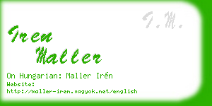 iren maller business card